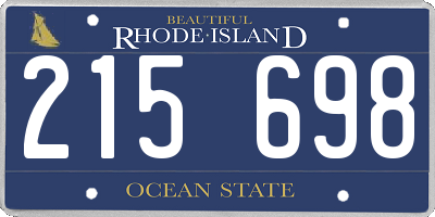 RI license plate 215698