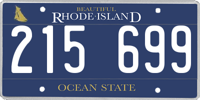 RI license plate 215699