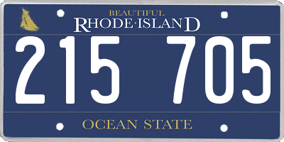 RI license plate 215705