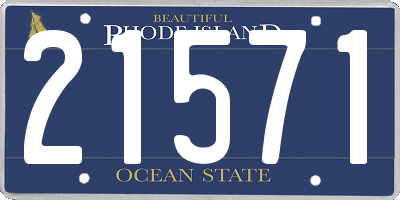 RI license plate 21571