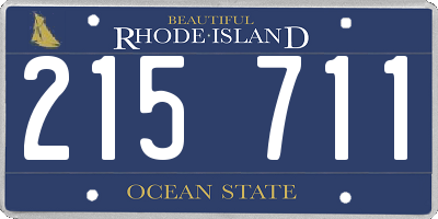 RI license plate 215711