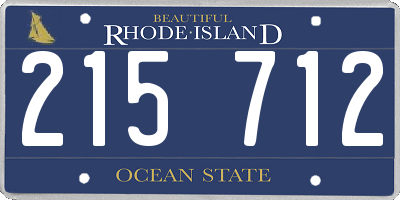 RI license plate 215712