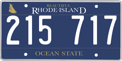 RI license plate 215717
