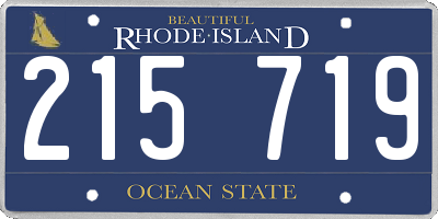 RI license plate 215719
