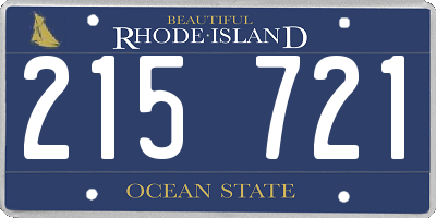 RI license plate 215721
