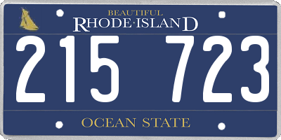 RI license plate 215723