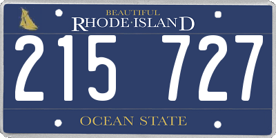 RI license plate 215727