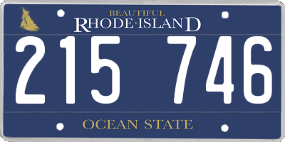 RI license plate 215746