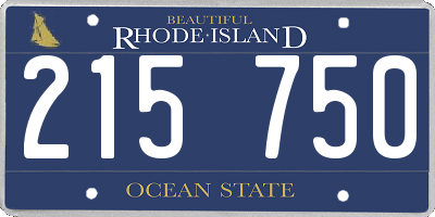 RI license plate 215750