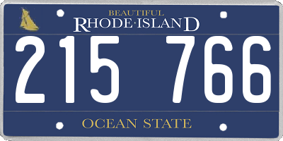 RI license plate 215766