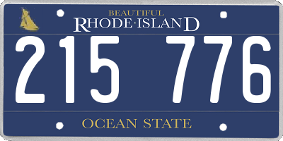 RI license plate 215776