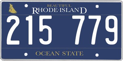 RI license plate 215779