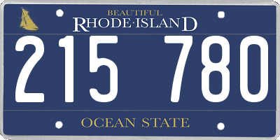 RI license plate 215780