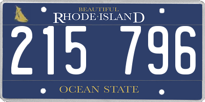 RI license plate 215796