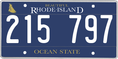 RI license plate 215797