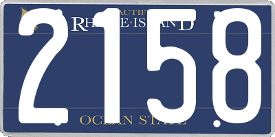RI license plate 2158