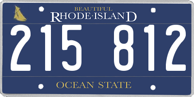 RI license plate 215812