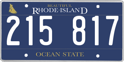 RI license plate 215817