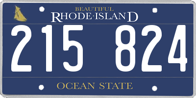 RI license plate 215824