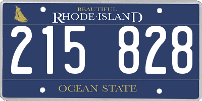 RI license plate 215828