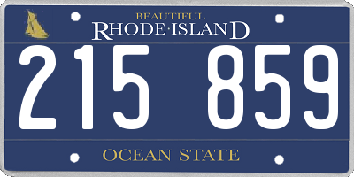 RI license plate 215859