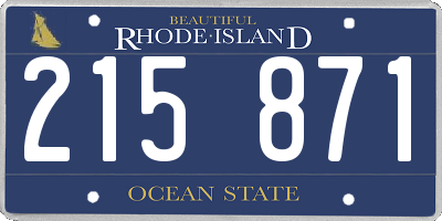 RI license plate 215871