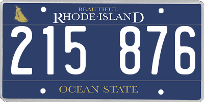 RI license plate 215876