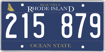 RI license plate 215879