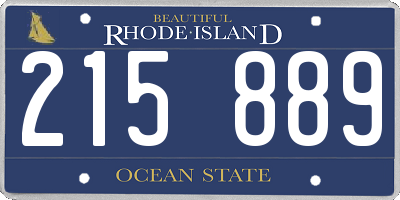 RI license plate 215889