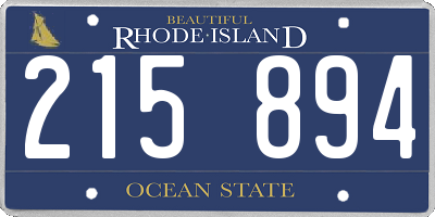 RI license plate 215894