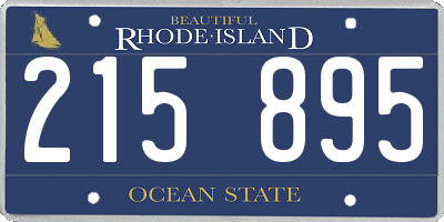 RI license plate 215895