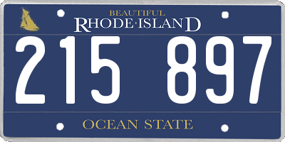 RI license plate 215897