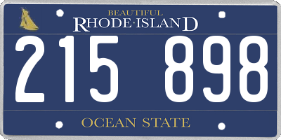 RI license plate 215898