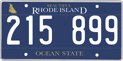 RI license plate 215899