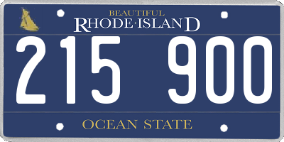 RI license plate 215900