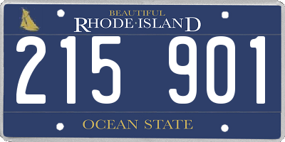 RI license plate 215901