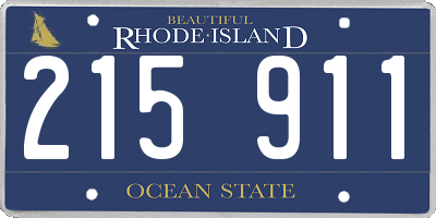 RI license plate 215911