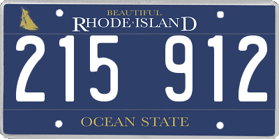 RI license plate 215912