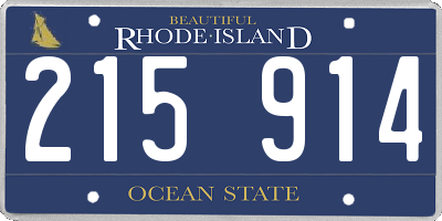 RI license plate 215914
