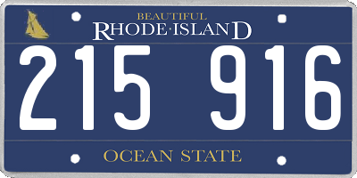 RI license plate 215916