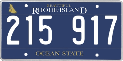 RI license plate 215917
