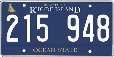 RI license plate 215948