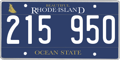 RI license plate 215950