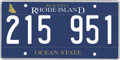 RI license plate 215951