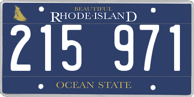 RI license plate 215971