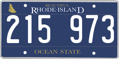 RI license plate 215973