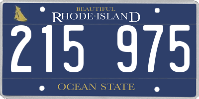 RI license plate 215975