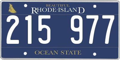 RI license plate 215977