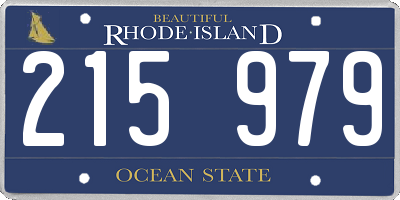 RI license plate 215979