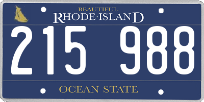 RI license plate 215988